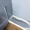 AICA Badewannenaufsatz 70x140cm Weiß 6mm NANO ESG-glas Produktbild-Vorschau 2