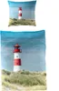 BIERBAUM Bettwäsche Mako-Satin blau  135x200cm, mit 1 Produktbild-Vorschau 1