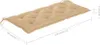 vidaXL Coussin pour banc de jardin Beige 120x(50+50)x7 cm Voir les images du produit 21