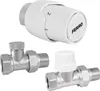 Set de thermostats de radiateur droits avec tête 1/2 Voir les images du produit 1