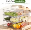 4er-Pack stapelbare Kühlschrank-Organizer-Behälter mit Produktbild-Vorschau 3
