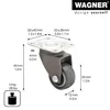 WAGNER Design 3C - Lenkrolle soft - Durchmesser Ø 25 mm, Produktbild-Vorschau 2