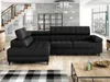A modern living room with a black sectional sofa, a staircase, bookshelves, and a coffee table. Náhled obrázku produktu
