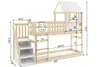A diagram of a bunk bed with dimensions and weight capacity. Produktbild-Vorschau