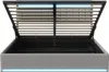 An open storage bed frame with a slatted base and LED lighting. Podgląd zdjęcia produktu