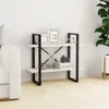 vidaXL Knihovna 2 police bílá 80x30x70 cm masivní Náhled obrázku produktu 2