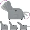 vidaXL Fauteuil relax gris clair Tissu Voir les images du produit 6