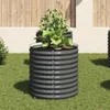 vidaXL Garten-Hochbeet 80x80x81 cm Verzinkter Stahl Grau Produktbild-Vorschau 2