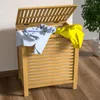 Panier à linge en bambou naturel avec couvercle Corbeille Voir les images du produit 2