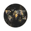 MuchoWow® Mauspad Mousepad Weltkarte - Farbe - Gold - Produktbild-Vorschau 1