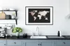 MuchoWow® MuchoWow® Gerahmtes Poster Weltkarte - Braun - Produktbild-Vorschau 4