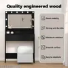 vidaXL Toeletta con mensola, nero effetto rovere, 75,5 x 41 Anteprima dell’immagine prodotto 6