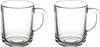 Two clear glass mugs are shown side-by-side against a white background. Produktbild-Vorschau