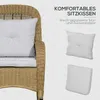 Outsunny Rattan Schaukelstuhl, Schaukelsessel mit Kissen Produktbild-Vorschau 6