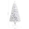 The Living Store Umelý vianočný stromček s LED biely 120 cm Náhľad obrázku produktu 9