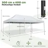 COSTWAY 3x6m Faltpavillon, Pavillon mit Rädern, UV-Schutz Produktbild-Vorschau 8