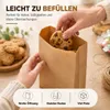 50x kraftové papierové vrecká udržateľné hnedé vrecká 21 x Náhľad obrázku produktu 2