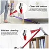 A split image showing a vacuum cleaner adapter being used to clean under furniture and on top of shelves. Náhled obrázku produktu