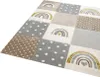 Tappeto per bambini a quadri arcobaleno beige, grigio e Anteprima dell’immagine prodotto 2