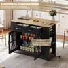 Îlot de cuisine mobile avec plateau repas escamotable, Voir les images du produit 3