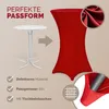 DETEX 2x Stehtischhussen 80-85cm Bordeaux Rot Produktbild-Vorschau 3