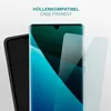 A smartphone screen protector and a phone case are displayed next to a smartphone. Produktbild-Vorschau