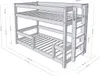 Kinder-Etagenbett ULURU 142 cm lackiert Produktbild-Vorschau 2
