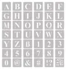 Alphabet Malschablonen Set 42 Stück, 25 cm Buchstaben & Produktbild-Vorschau 3