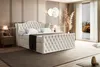 ALTDECOR Boxspringbett mit Fußteil, 2 Matratzen und Topper Produktbild-Vorschau 4