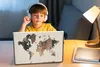 MuchoWow® Laptop Aufkleber Sticker Cover Weltkarte - Holz - Produktbild-Vorschau 3