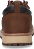 The back view of a brown leather shoe. Voir les images du produit