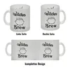 Glas Tasse für Halloween mit Kessel-Motiv und Spruch - Produktbild-Vorschau 4