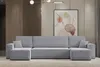 A modern living room with a grey sectional sofa. Produktbild-Vorschau
