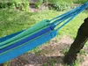 Verk Hamaka houpací síť 200 x 80 cm silné pruhy modré Náhled obrázku produktu 7
