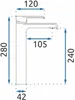 A technical drawing of a faucet with dimensions indicated. Náhľad obrázku produktu