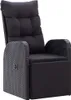 vidaXL Garten-Liegestuhl mit Auflage Poly Rattan Schwarz Produktbild-Vorschau 7