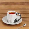 Große Teetasse mit Deckel Katze Meow-Design Produktbild-Vorschau 6