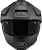 A front view of a matte black motorcycle helmet. Náhled obrázku produktu