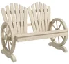 Outsunny Gartenbank mit Armlehne Sitzbank Gartenmöbel Produktbild-Vorschau 1