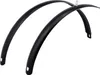 Two black bicycle fenders against a white background. Produktbild-Vorschau
