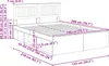 vidaXL Bettrahmen mit Kopfteil Weiß 140 x 200 cm Massives Produktbild-Vorschau 8