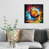 DEQOART Hybrid Leinwand Bild 50x50 cm 'Bunter Korbwurf' Produktbild-Vorschau 3