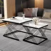 Sweiko Ensemble élégant de 2 tables basses, tables carrées Voir les images du produit 4