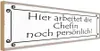 vianmo Holzschild 10x27 cm hier arbeitet Chefin persönlich Produktbild-Vorschau 1