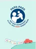 Cover of a booklet titled 'Papa-Pass' with a graphic of a person holding a baby and a small red car pulling a banner. Produktbild-Vorschau