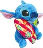 A plush toy of the character Stitch from Disney, holding a surfboard. Anteprima dell’immagine prodotto
