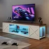 TV-Lowboard Landhausstil 148 cm, Walnuss-Optik, TV-Schrank Produktbild-Vorschau 2