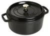 Staub La Cocotte 24cm rund, schwarz, Gusseisen Produktbild-Vorschau 1