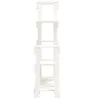 A white wooden plant stand with multiple shelves, shown from the side against a white background. Náhled obrázku produktu