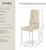 4 jídelní židle Imitace kůže - béžové Náhled obrázku produktu 7